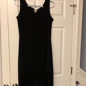 Black dress with fringe size XL
